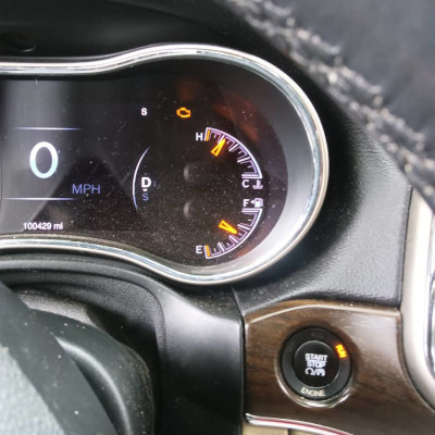 Image of a vehicle's hot engine gauge