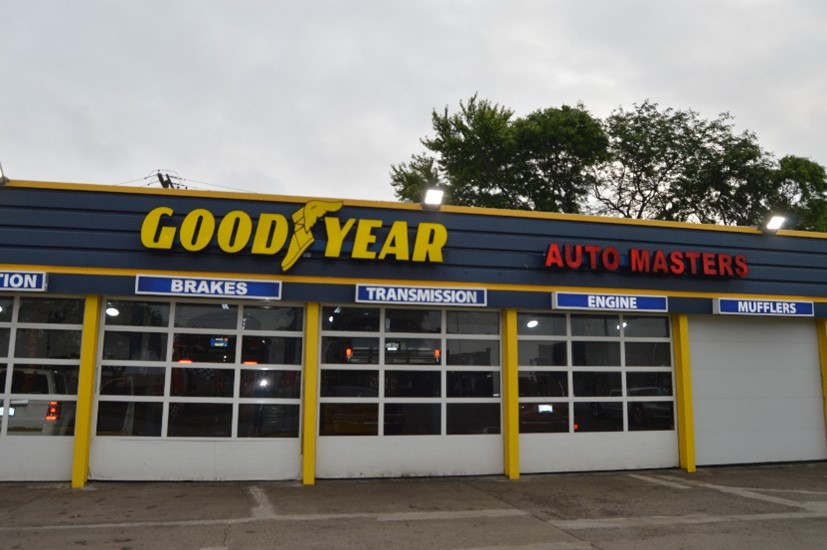 Frontview of Auto Masters Goodyear, located in Eastpointe, MI.